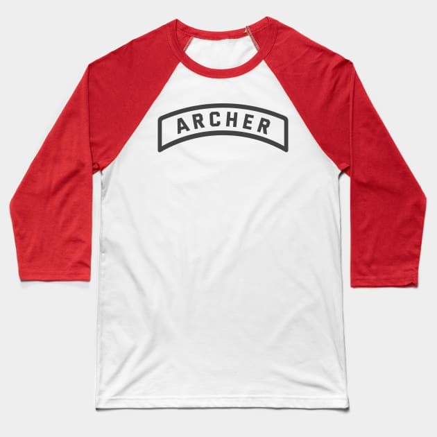 Archer Tab Baseball T-Shirt by BadgeWork